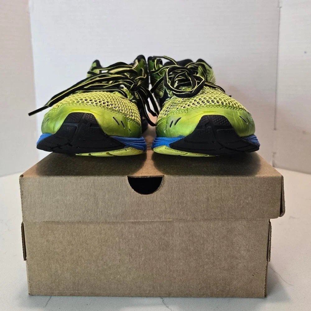 Mizuno Wave Sayonara 3 Running Shoe Bright Lime Blue Black Men's - 10 US